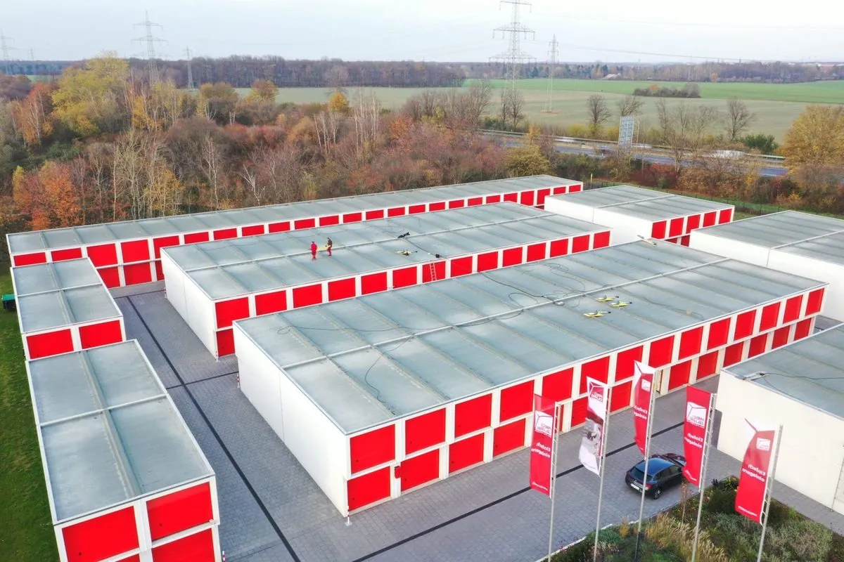 Luftaufnahme des Selfstorage-Parks in Köln-Pesch